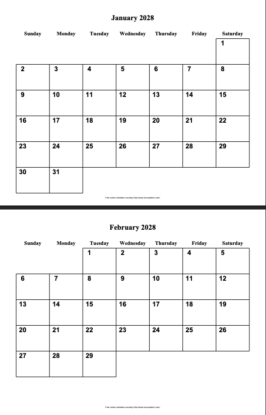 Calendar preview sample