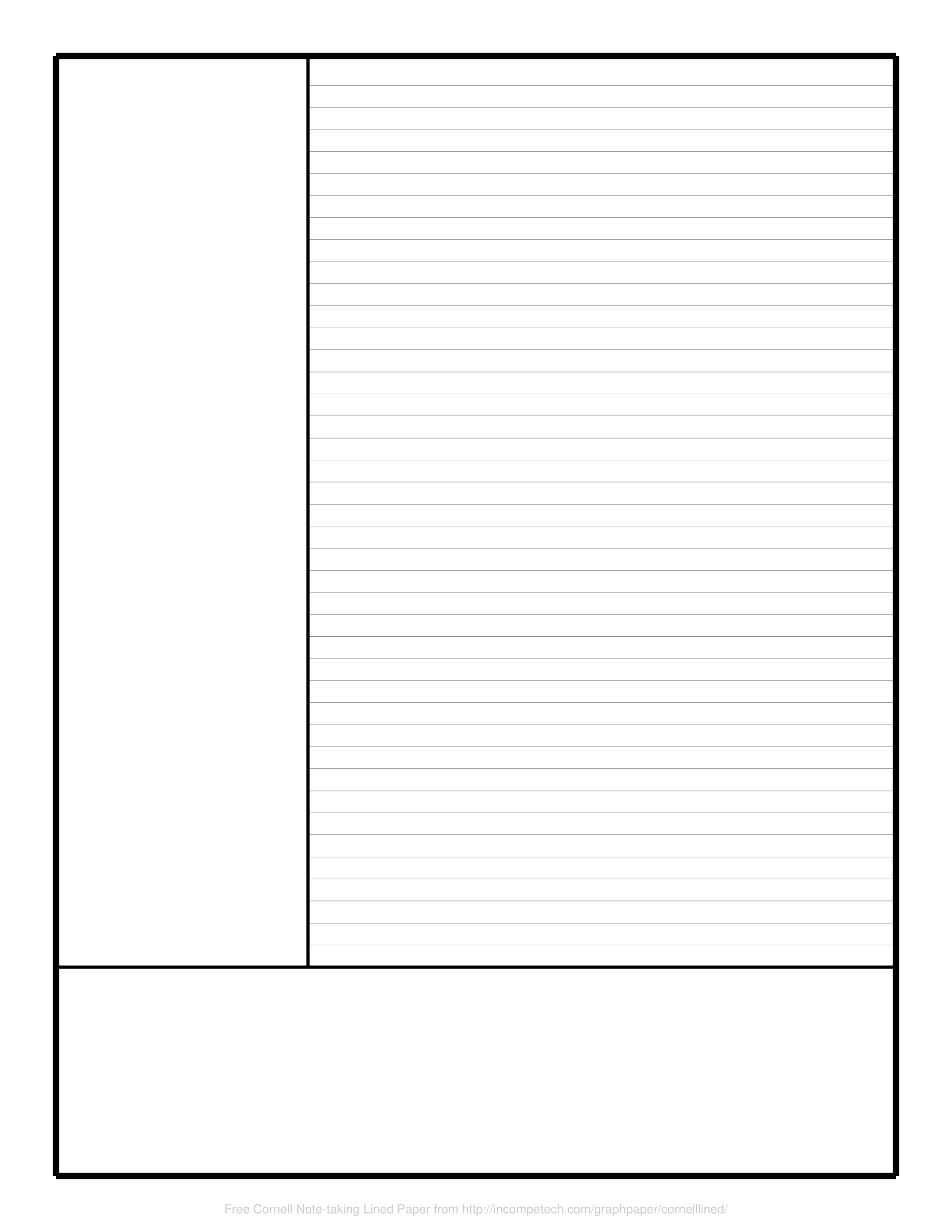 Cornell Note Template Google Docs