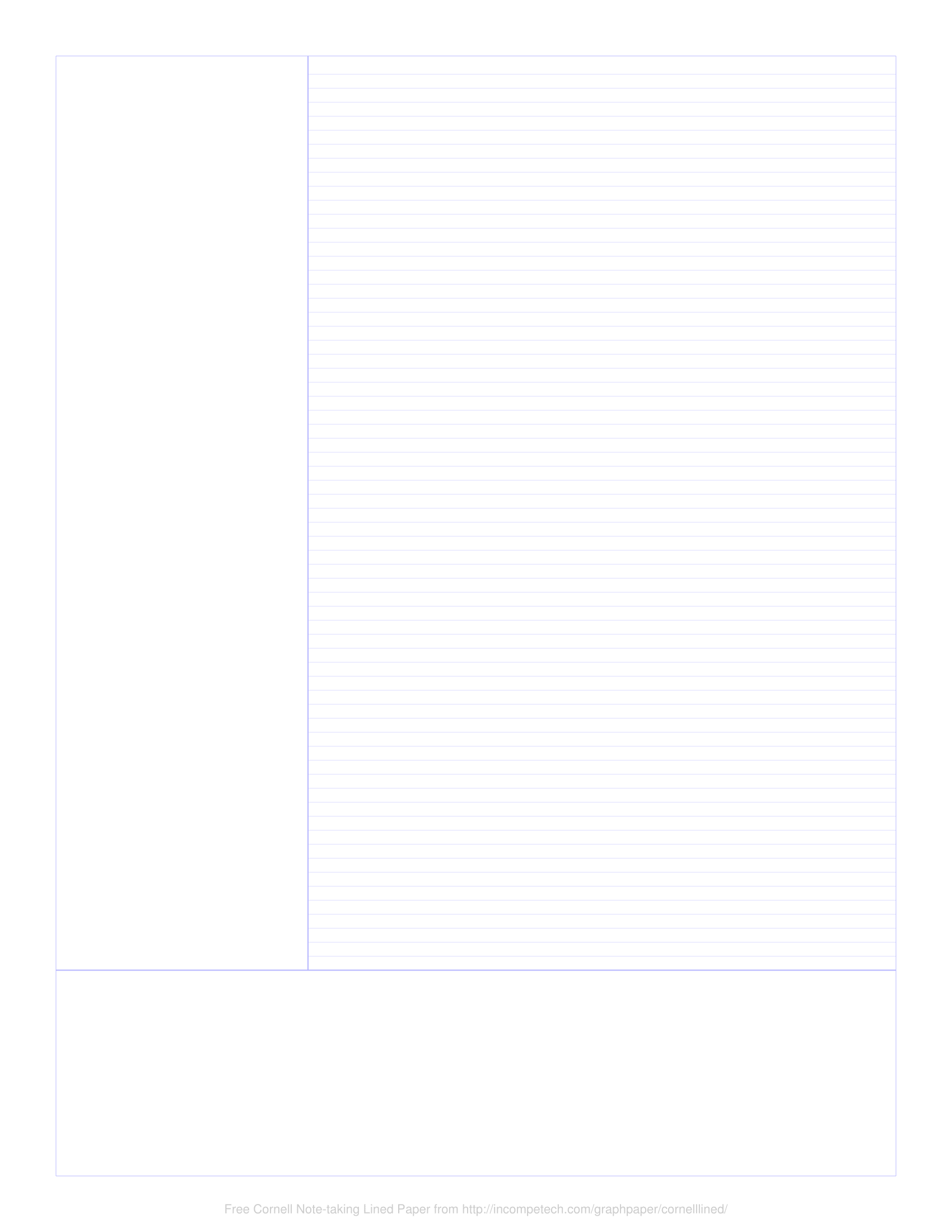 Free Online Graph Paper Cornell Note Taking Lined