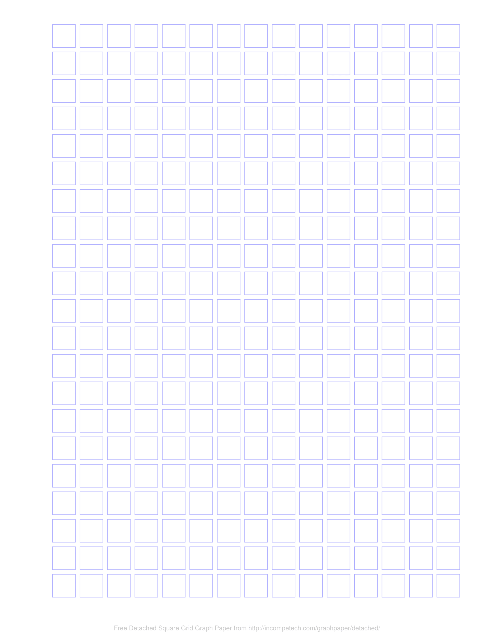 Free Online Graph Paper / Detached Squares