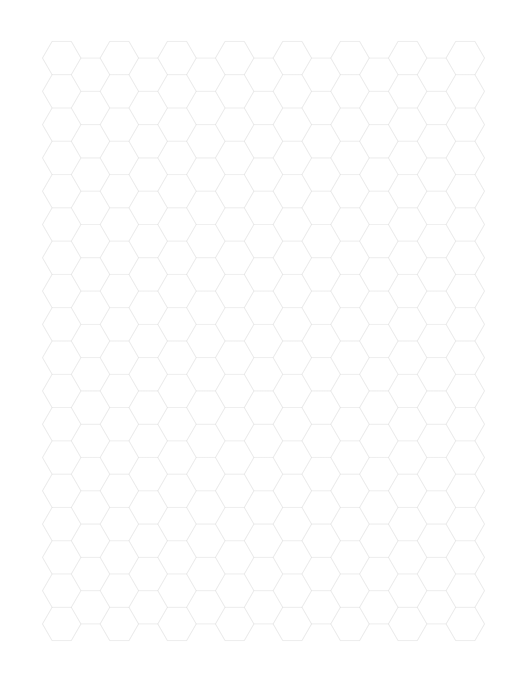 Transparent Grid Sheet A3 42,0 x 29,7 cm Hexagon 12 mm