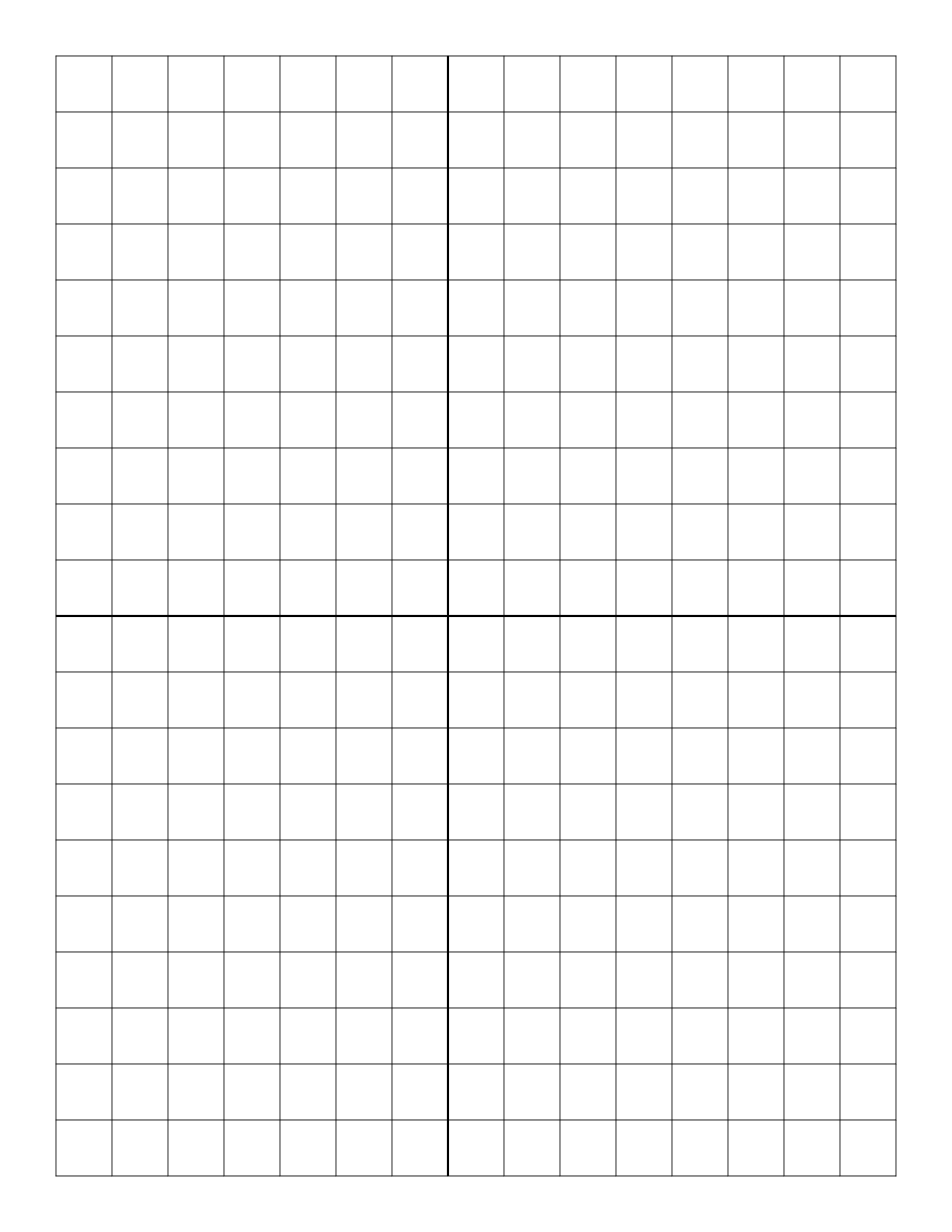 1.5 cm Graph Paper with Black Lines (A)